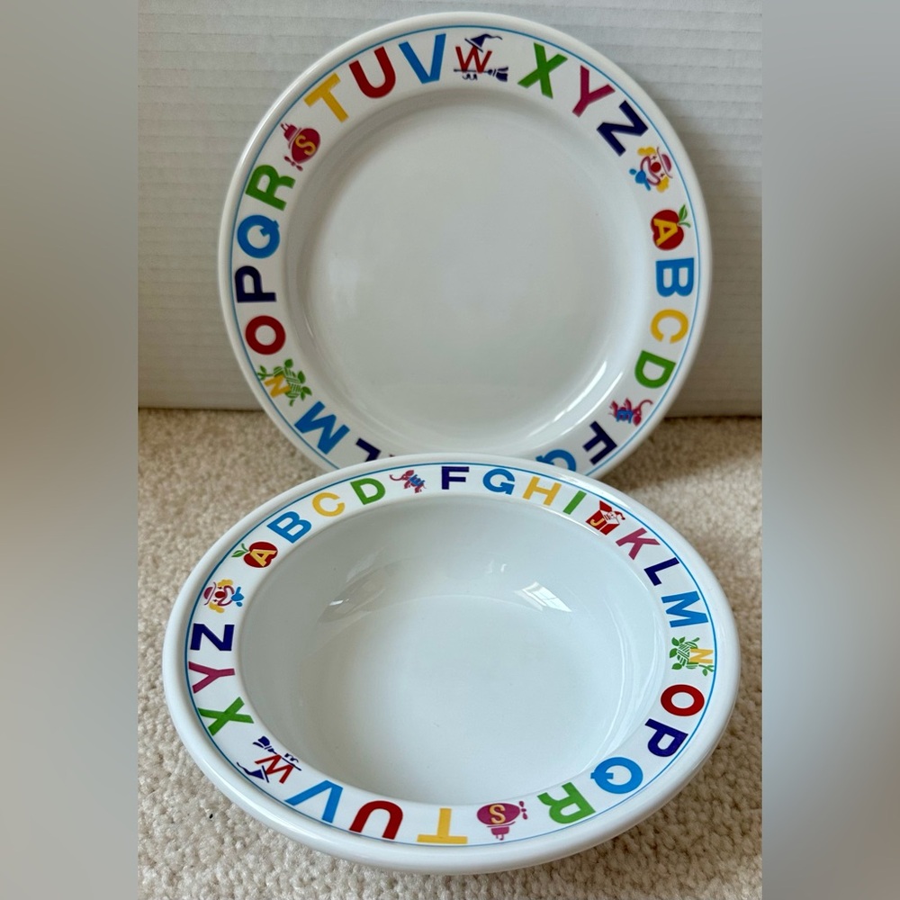 Epoch My Alphabet Child's Set - ABC Dish & ABC Bowl